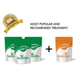 3 Sanavitta (30 capsules-450 mg) + 1 Sanacolon (30 capsules-750 mg) 4 Months